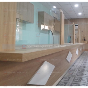 Quầy Lễ Tân Thấp QLTTG616 - Quầy Thu Ngân, Quầy Trung Tâm, Quầy Gỗ Công Nghiệp Hiện Đại